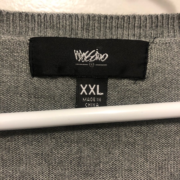 Mossimo Grey & Black Stripped Vneck SZ XXL - Picture 6 of 8